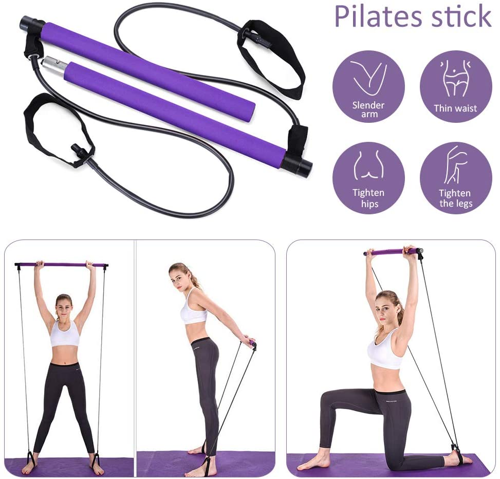 Portable Fitness Exercise Resistance Band Yoga Stick