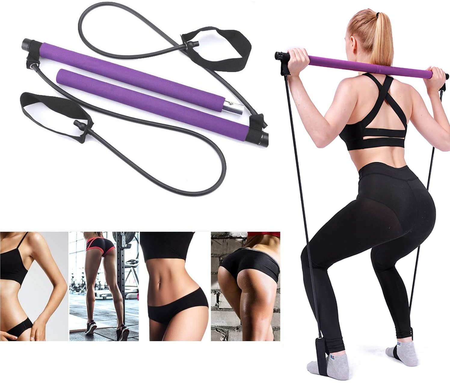 XWQ 3Pcs Yoga Pilates Power Resistance Fitness Exercise Stretching Workout  Bands
