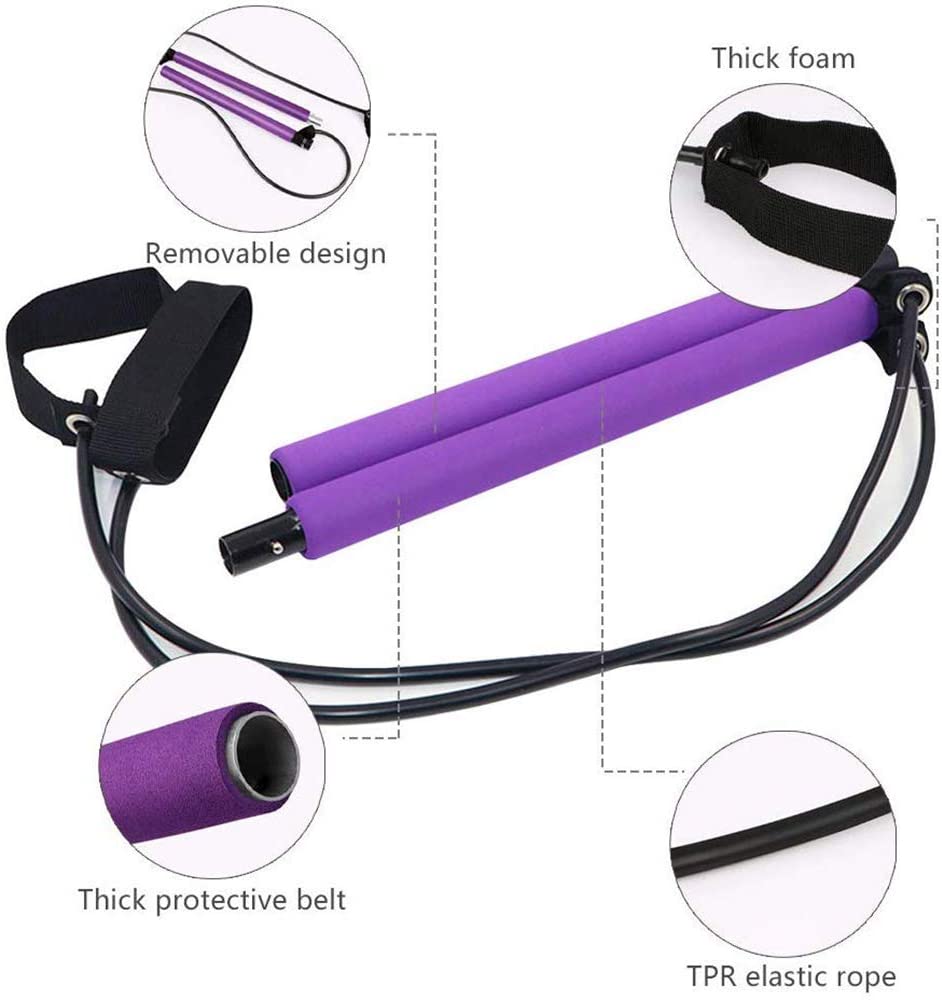 Portable Fitness Exercise Resistance Band Yoga Stick
