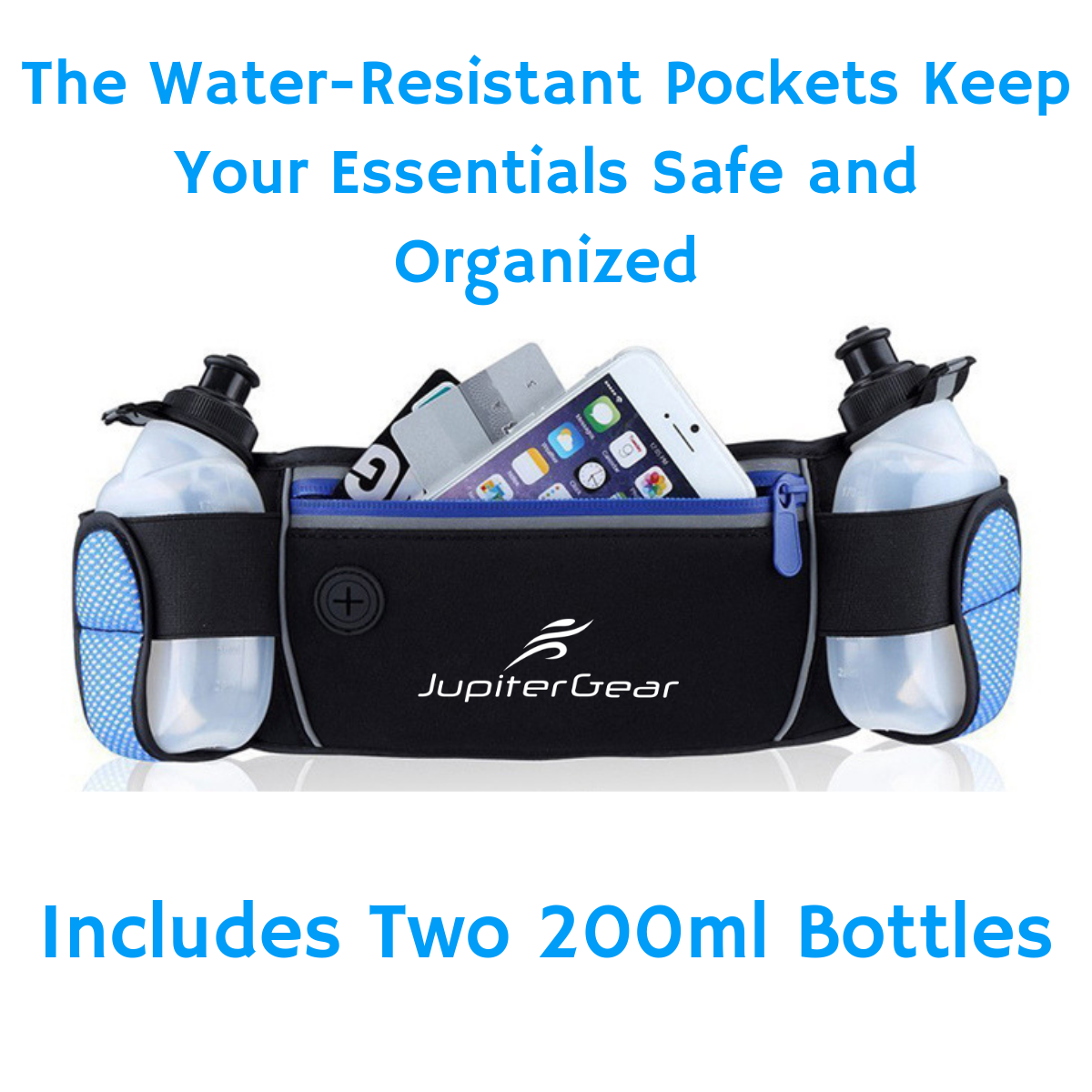 Water-Resistant Pockets Waist Bag Running Hydration Belt