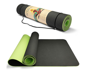 Yoga Mat with Carrying Strap Reversible Color